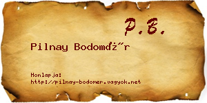 Pilnay Bodomér névjegykártya